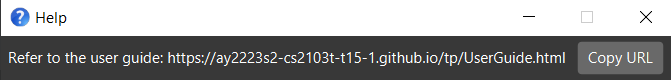 help message